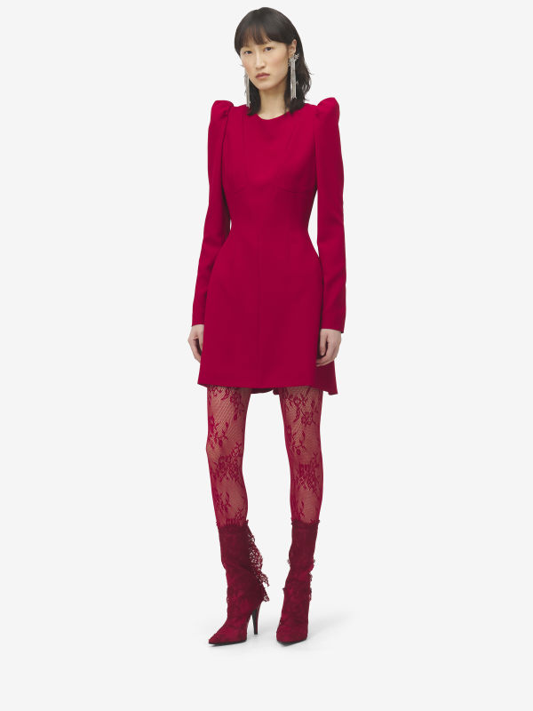 ALEXANDER MCQUEEN - Kickback Mini Dress - Item 847913QEAAA6191